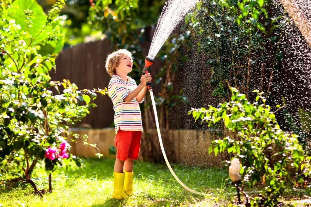 watering plants