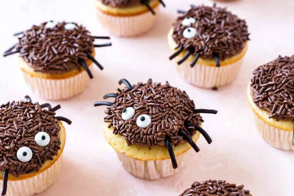 Creepy Spider Cupcakes