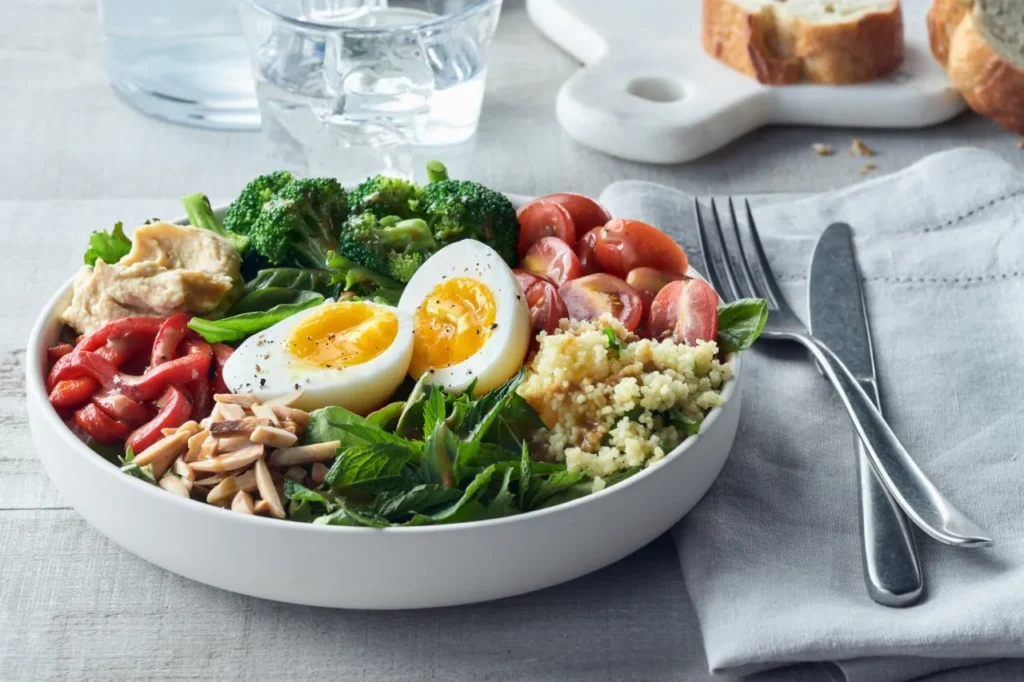 Hard-Boiled Eggs and Veggies